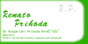 renato prihoda business card